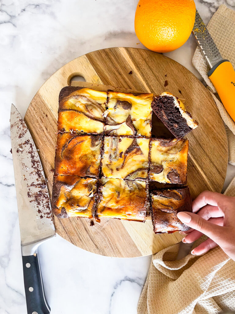 The Best Chocolate Orange Cheesecake Brownies