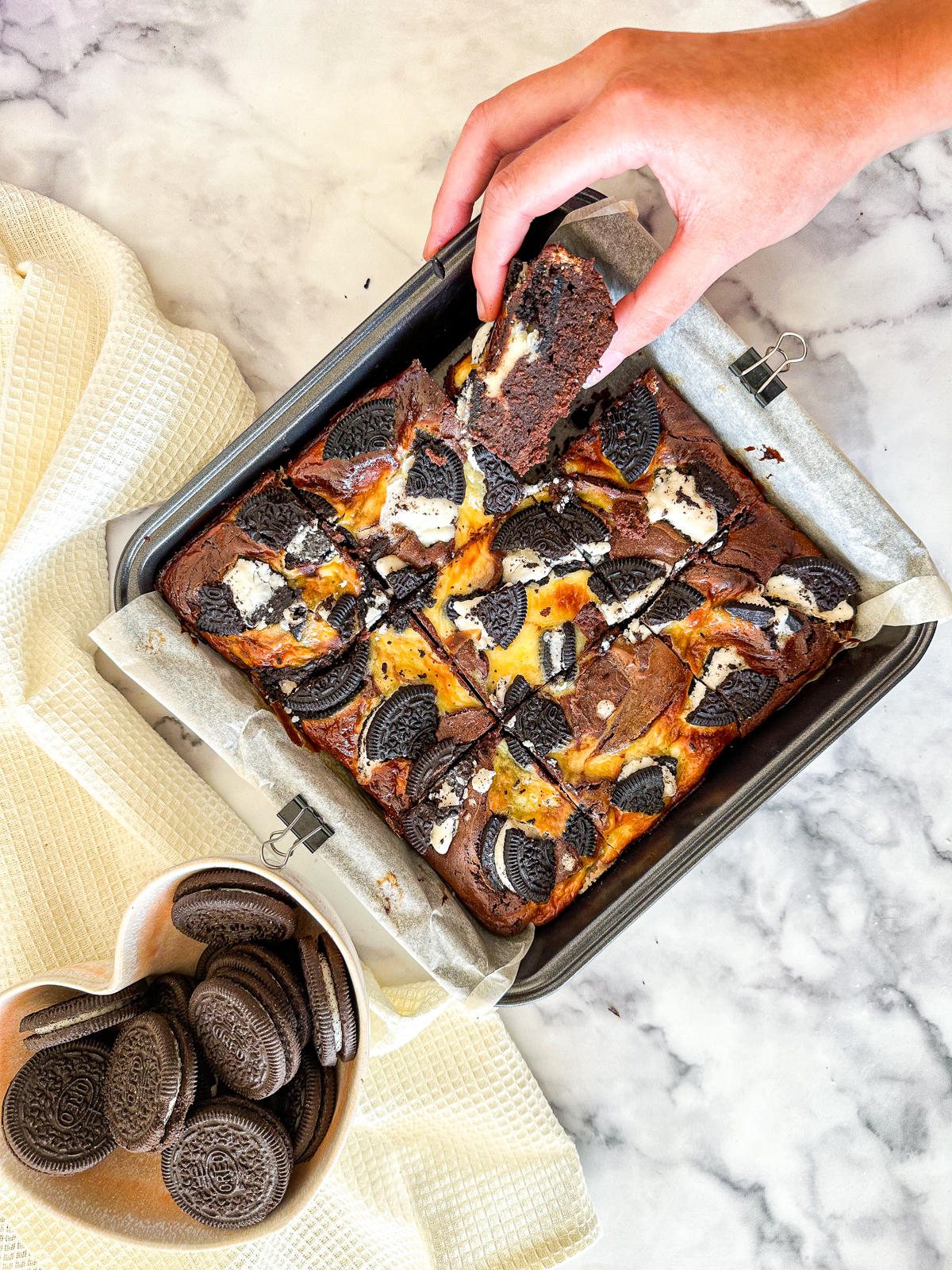 Oreo Cheesecake Brownies