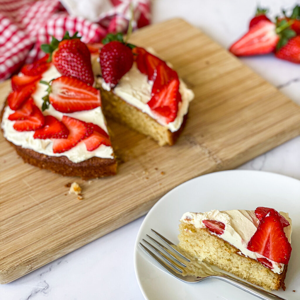 Small Batch Strawberry Victoria Sponge Cake