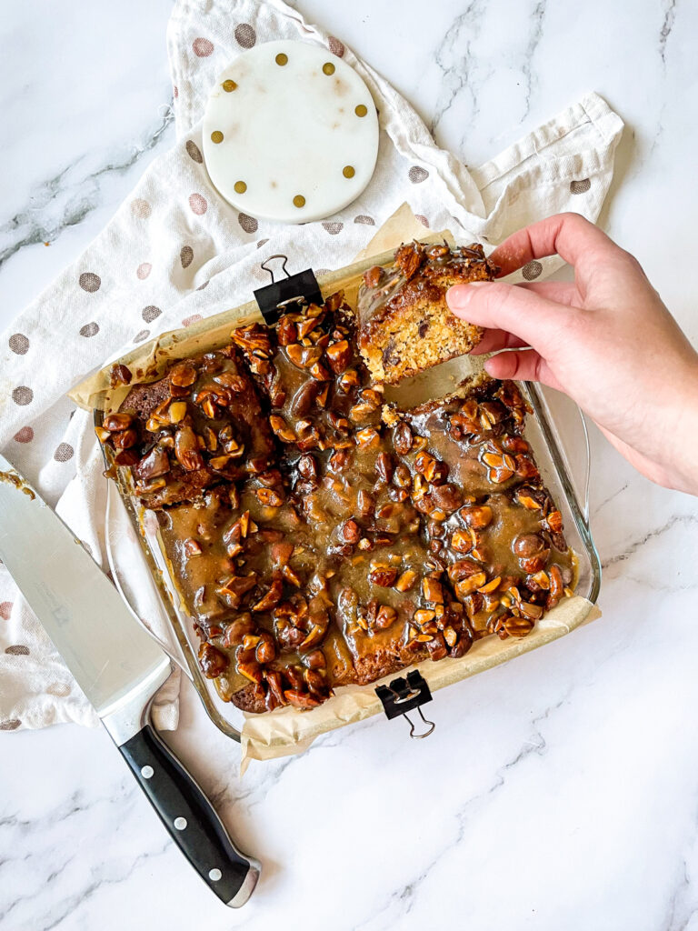 Fudgy Sticky Toffee Pudding Blondies