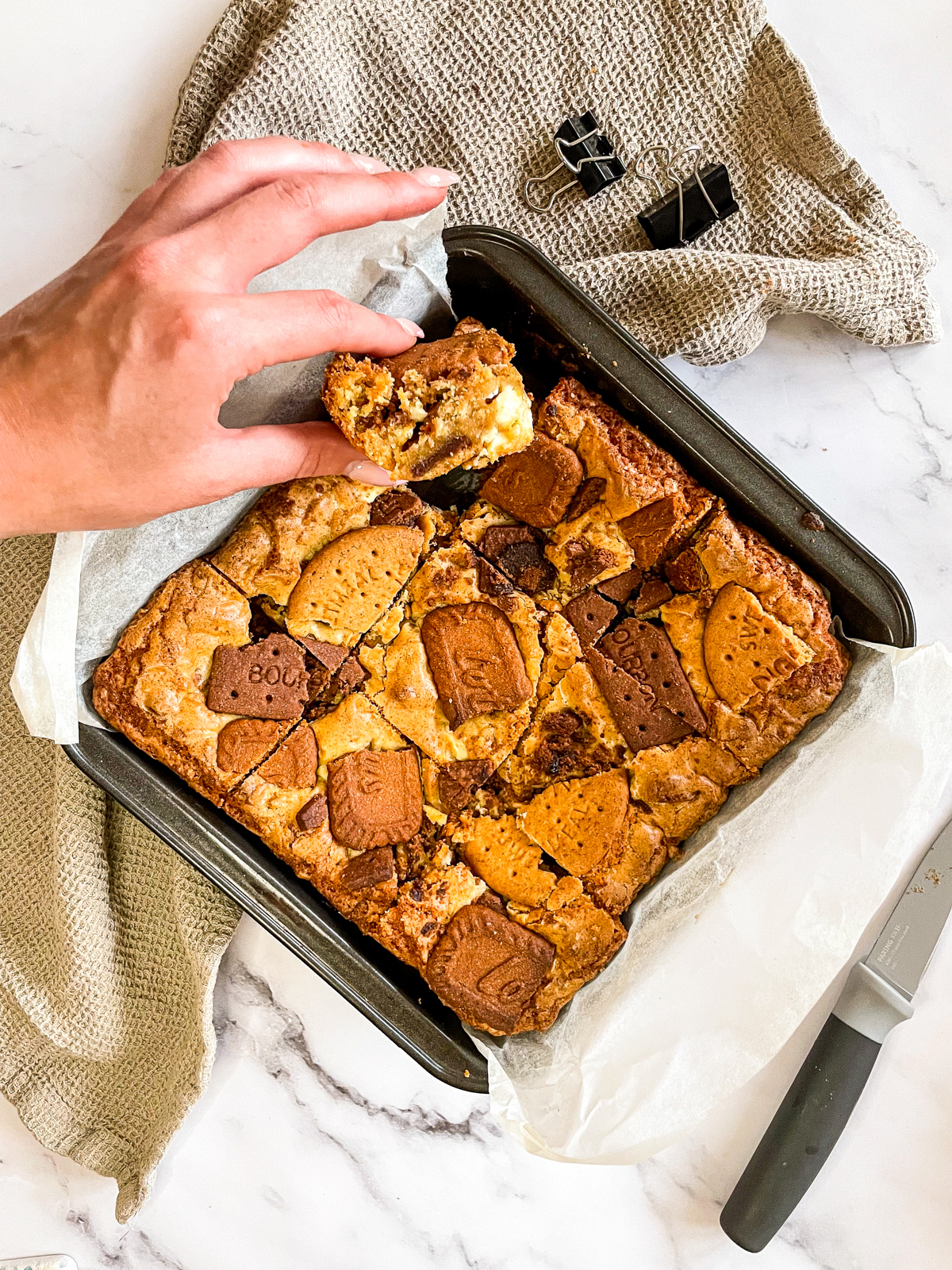 The Best Biscuit Blondies