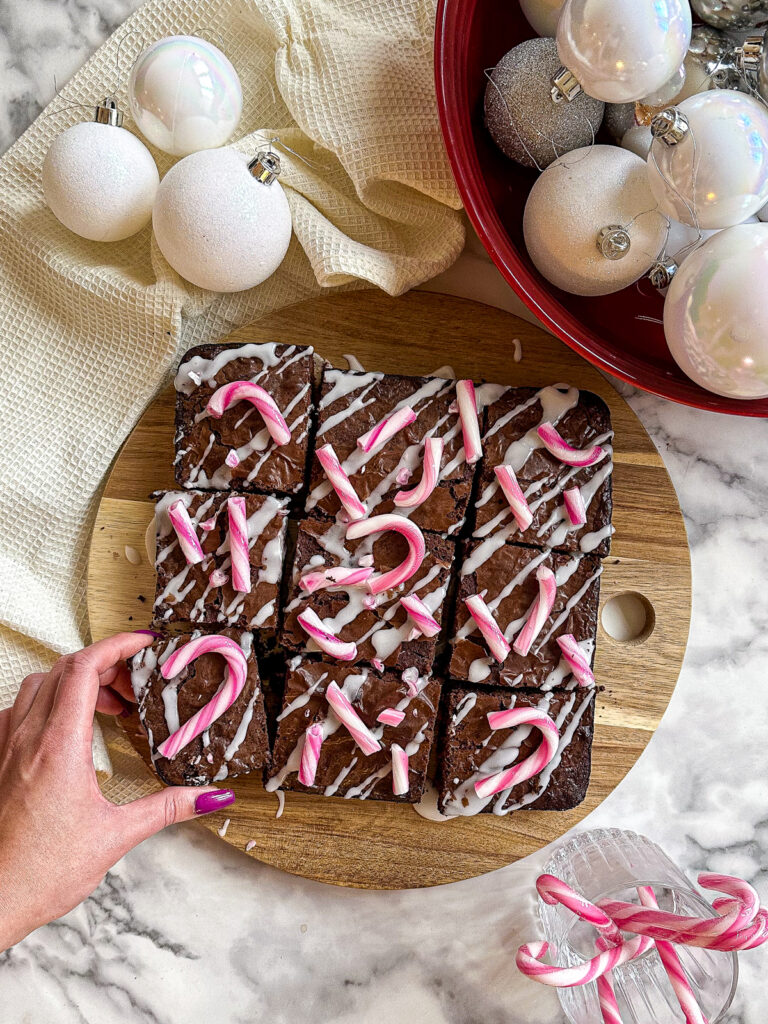 Christmas Candy Cane Peppermint Brownies