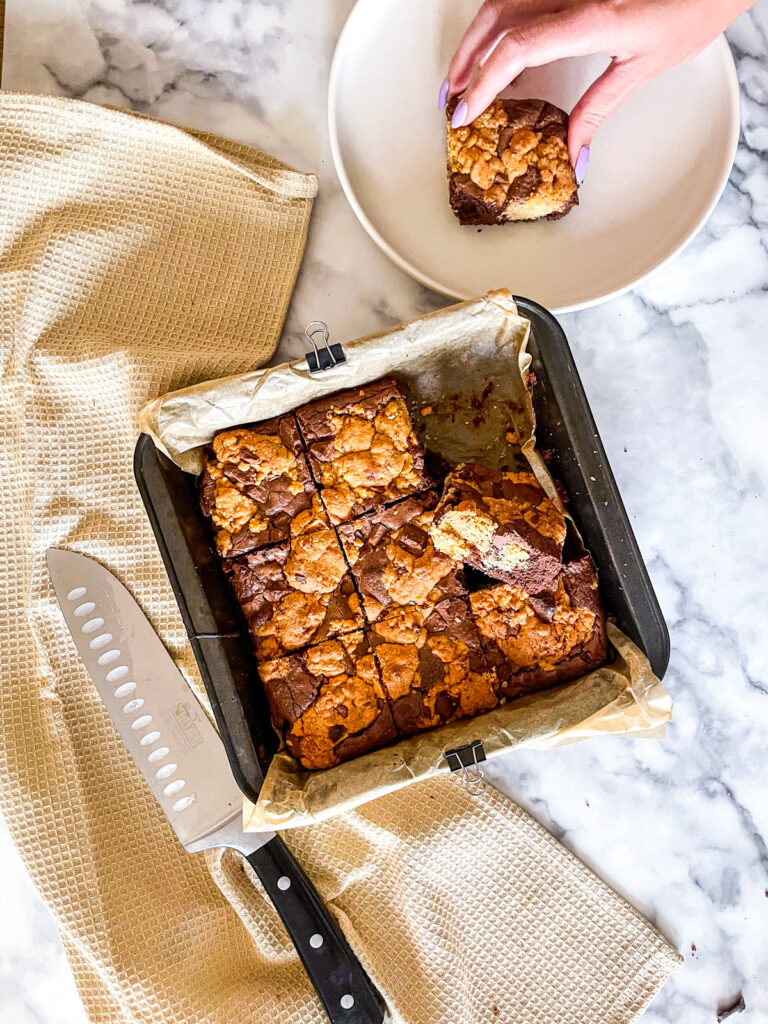 Cookie Dough Brownies with Chocolate Chunks