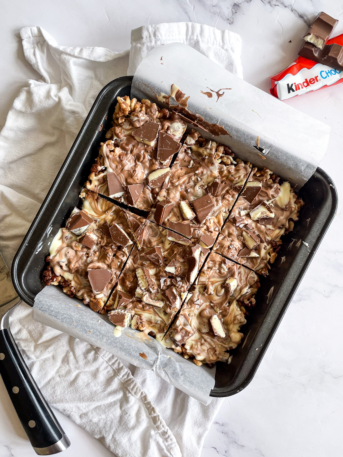 Kinder Chocolate Rice Krispie Treats