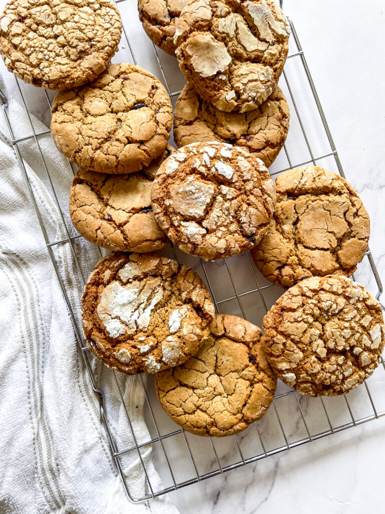 Brown Sugar and Vanilla Crinkle Cookies
