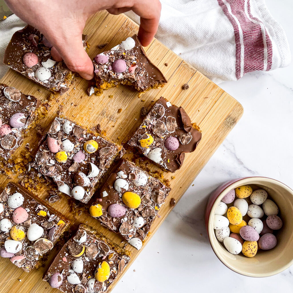 Milk Chocolate & Mini Egg Flapjacks
