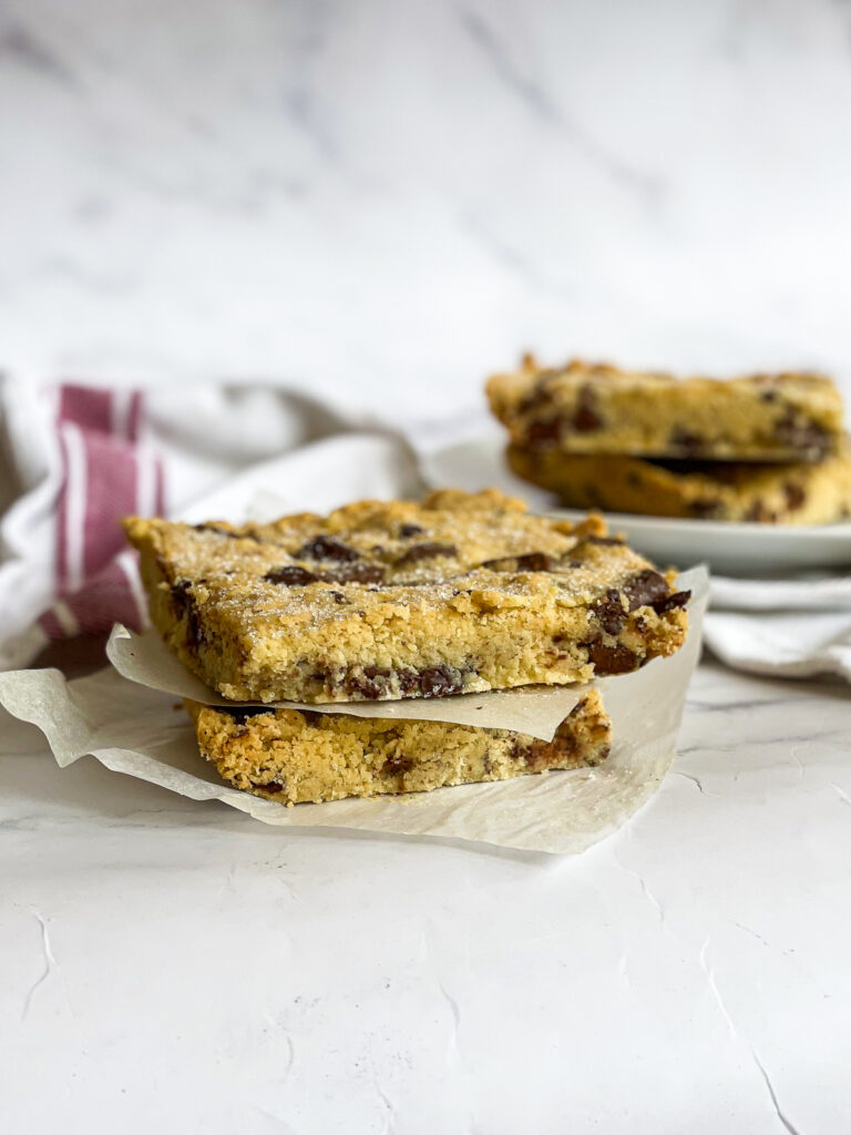 Chocolate Chip Shortbread Squares