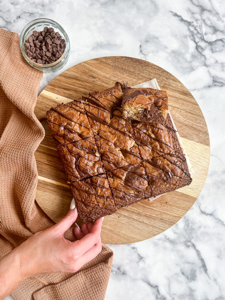 Nutella Swirl Blondies