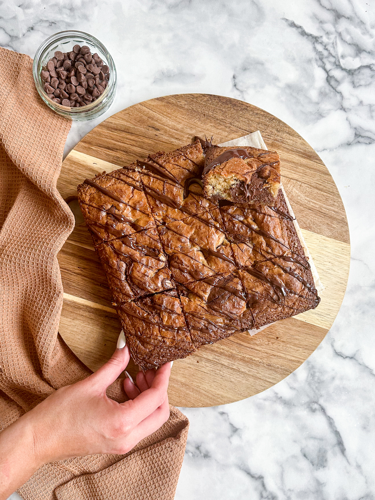 Nutella Swirl Blondies