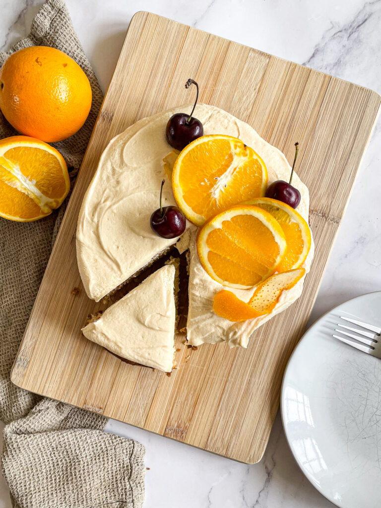 Orange Cake with a Light Aperol Buttercream