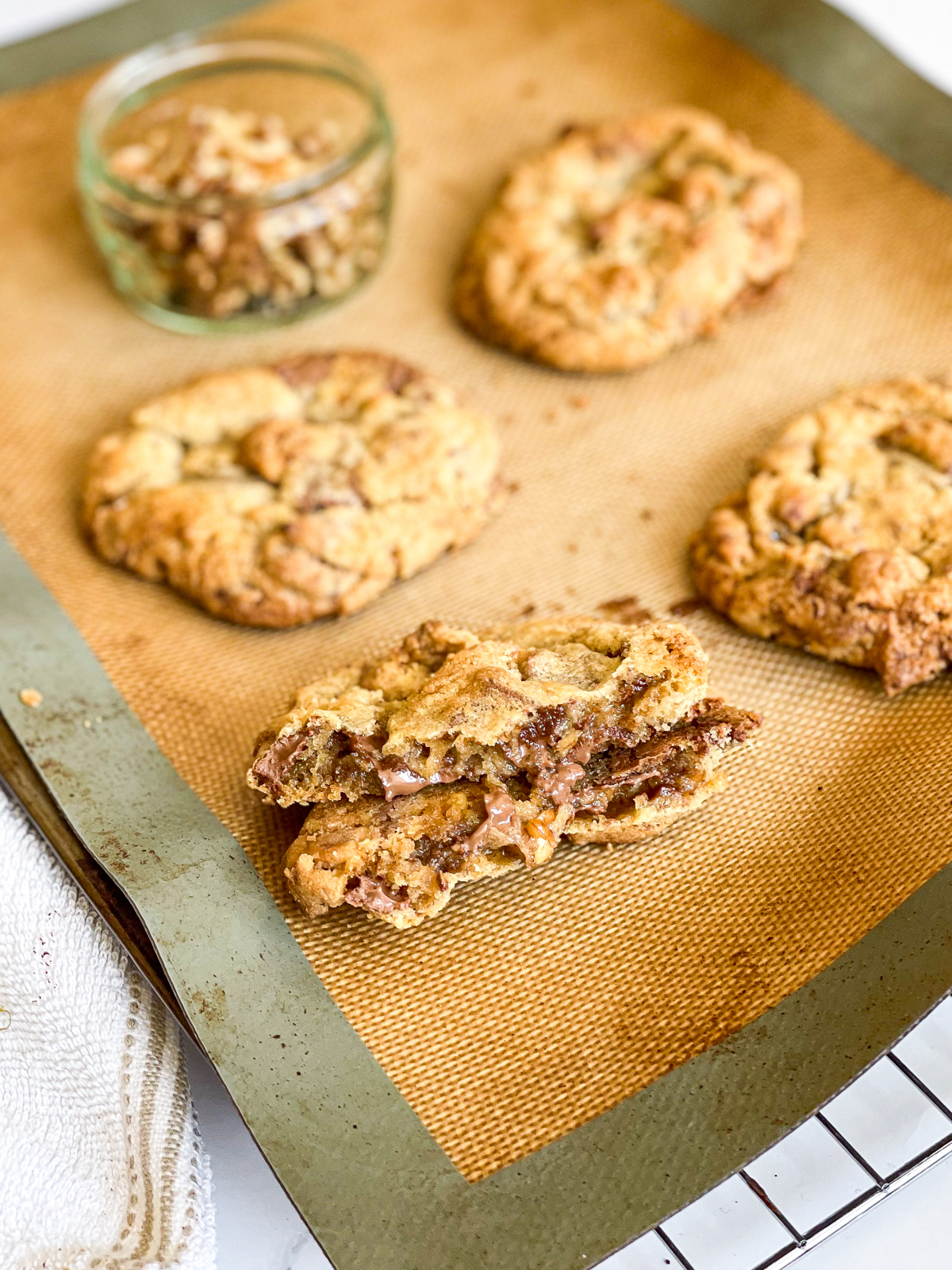Milk Chocolate and Walnut NYC Style Chunky Cookies