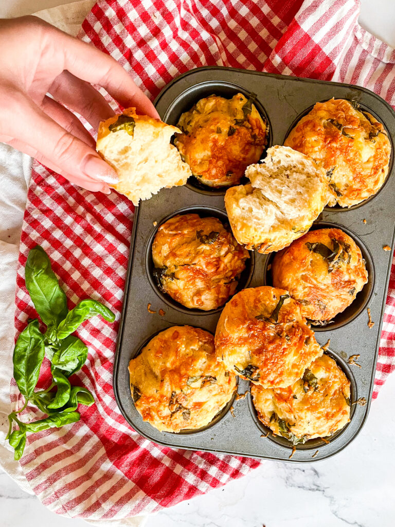Mini Parmesan and Basil Focaccias