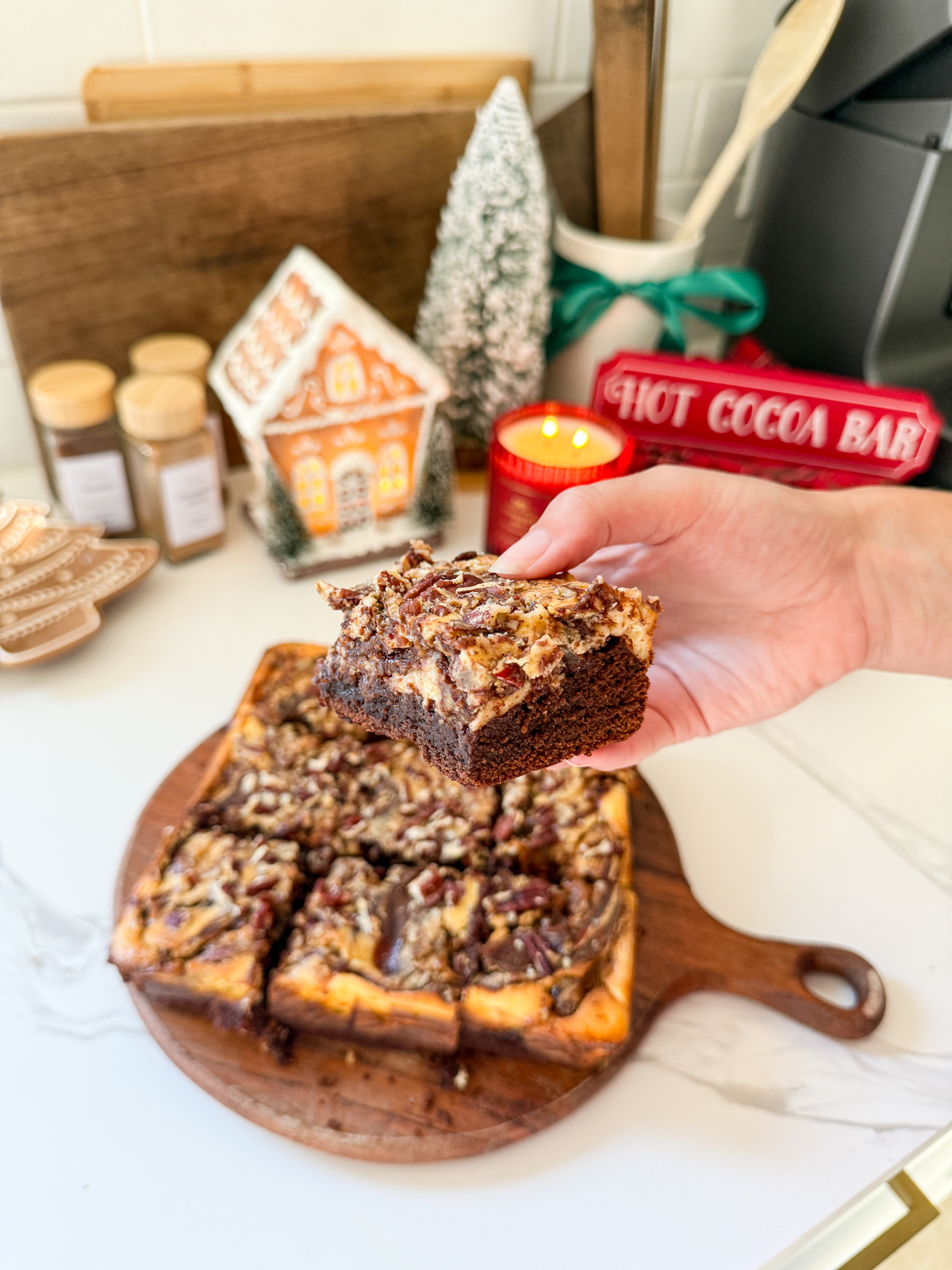 Pecan Pie Cheesecake Brownies