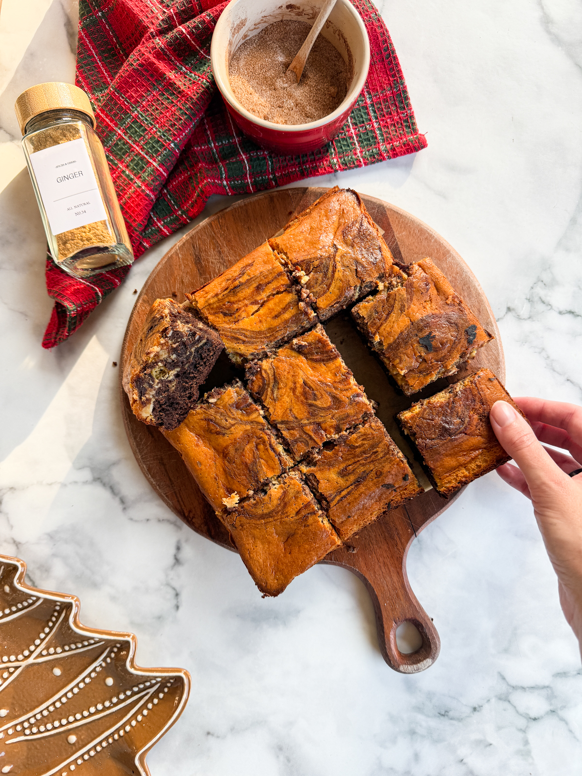 Gingerbread Cheesecake Brownies