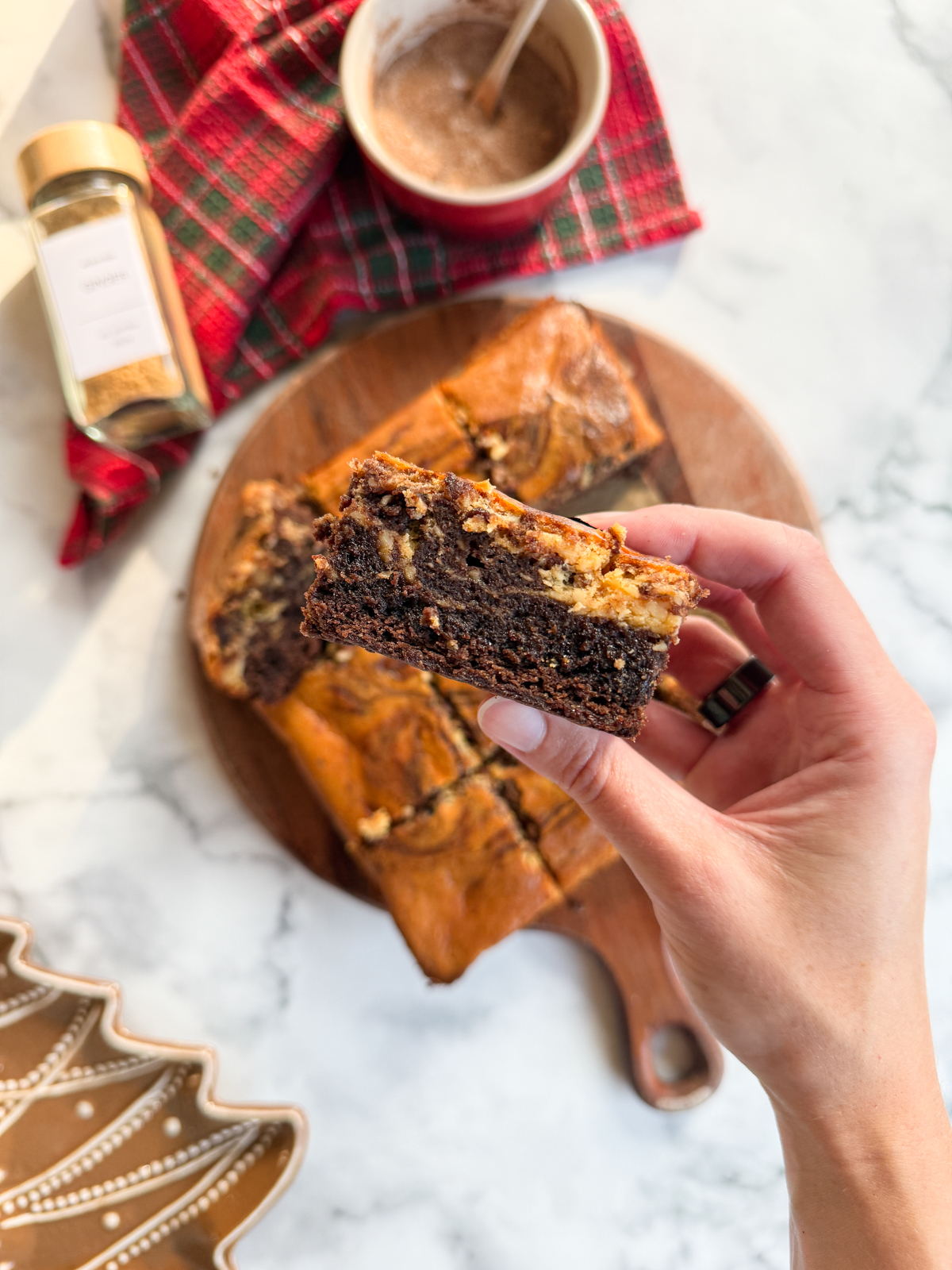Gingerbread Cheesecake Brownies