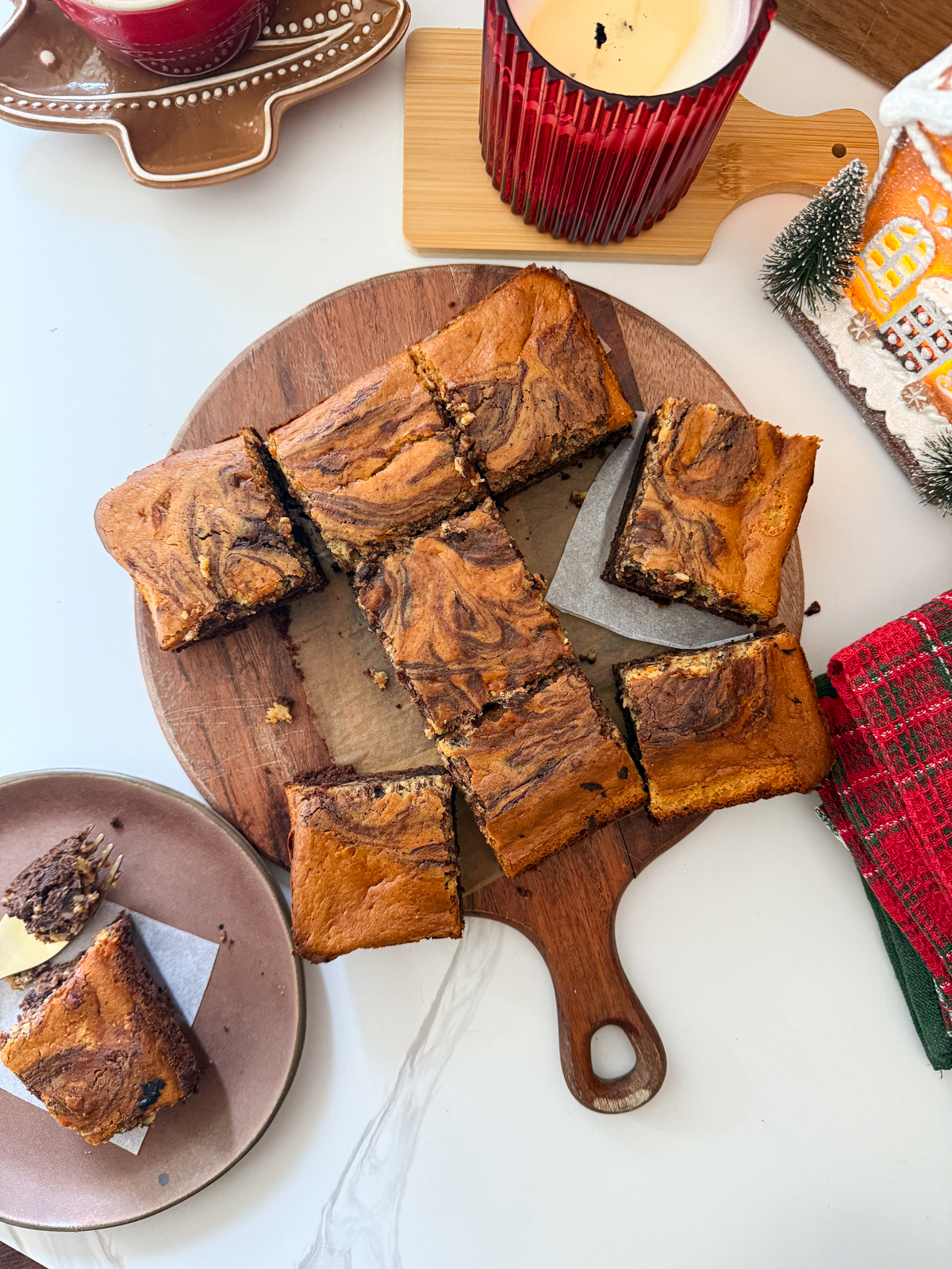 Gingerbread Cheesecake Brownies