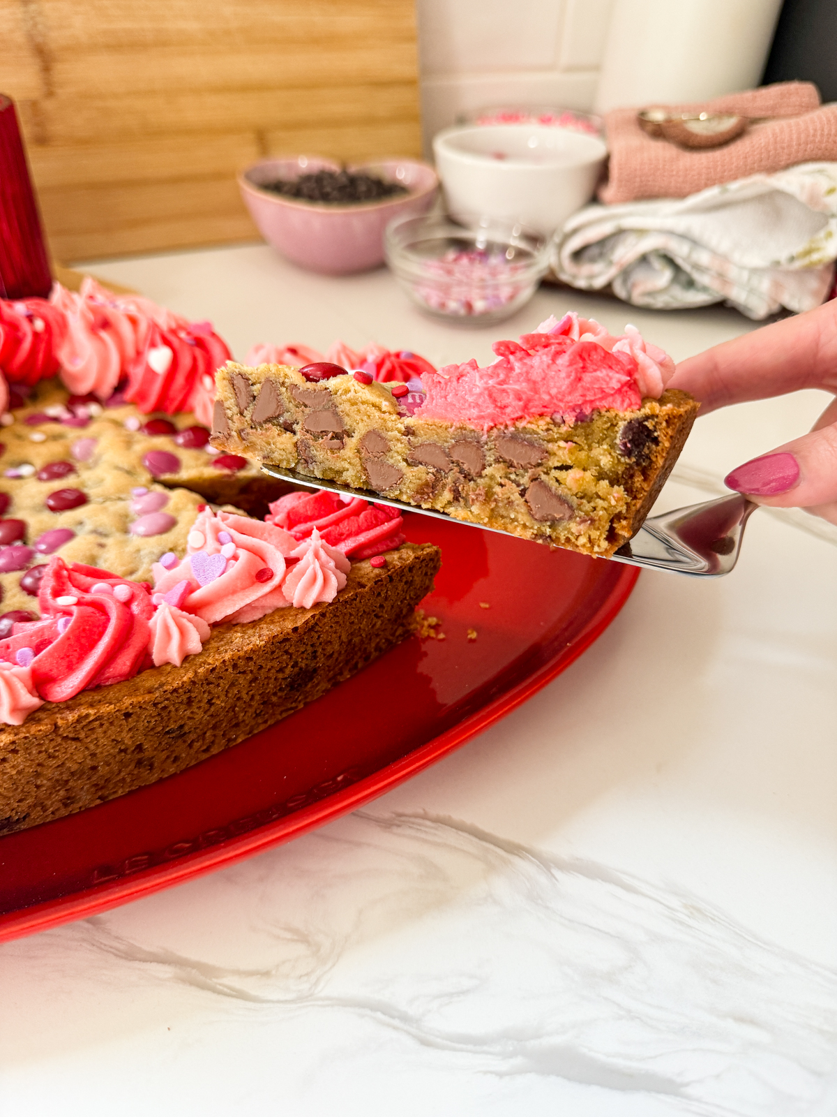 Valentine’s Day Cookie Heart Cake