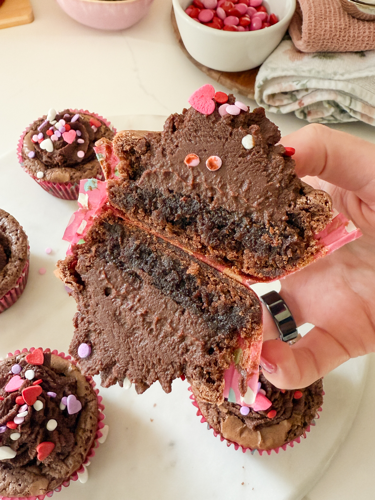 Whipped Chocolate Ganache Brownie Bites