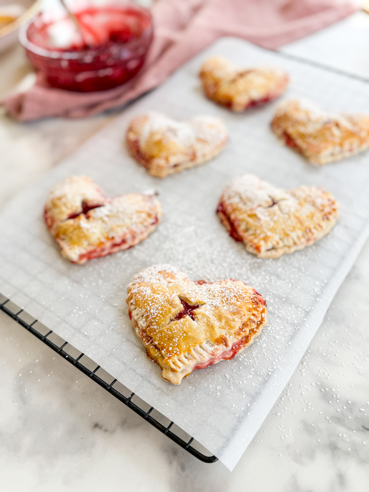 Heart Shaped Cherry Hand Pies