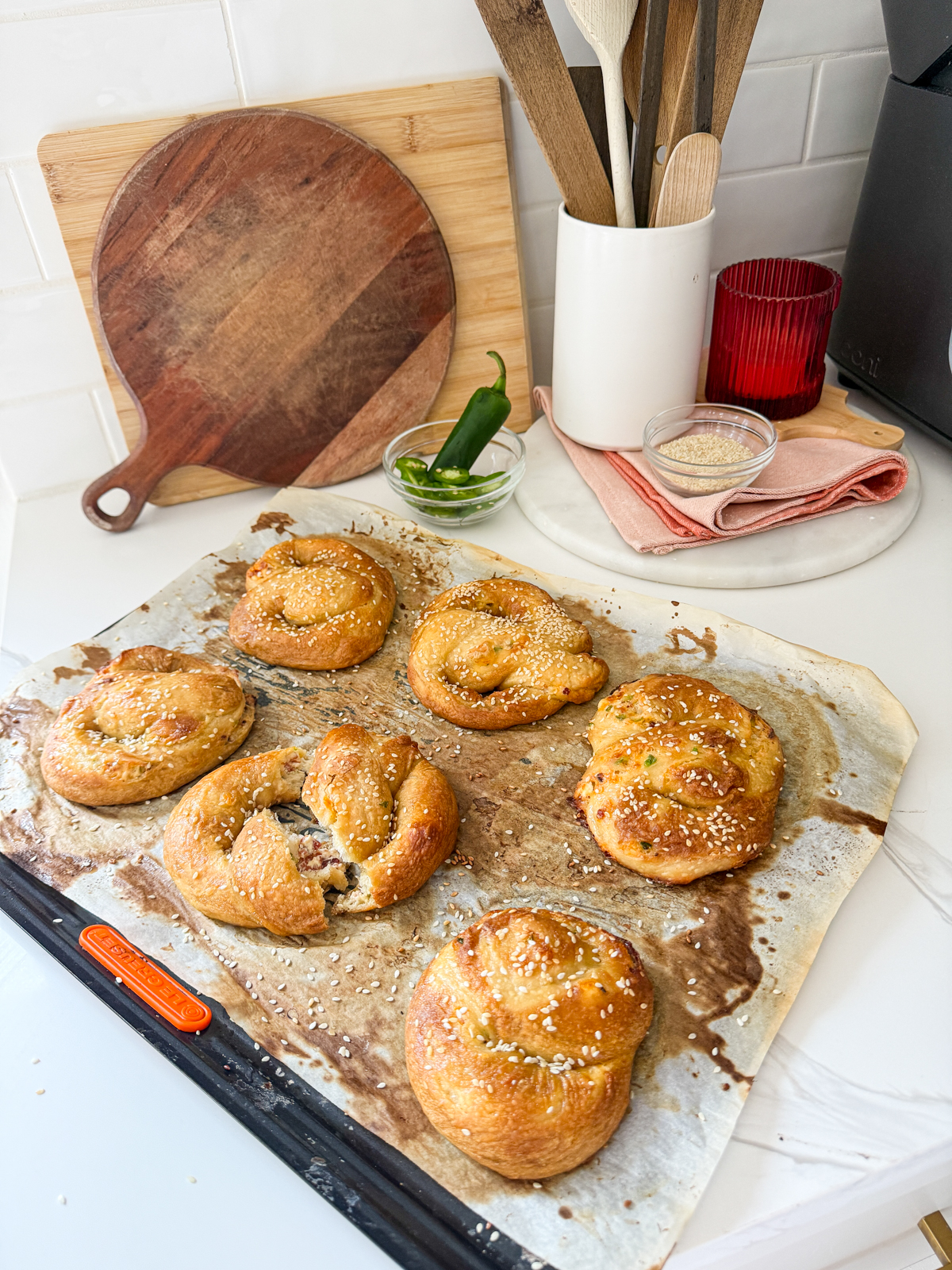 Jalapeño Popper Stuffed Soft Pretzels