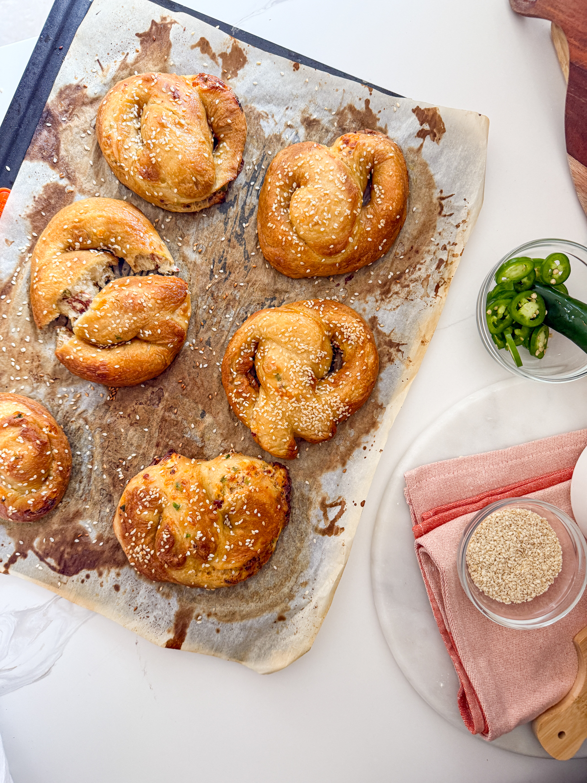 Jalapeño Popper Stuffed Soft Pretzels
