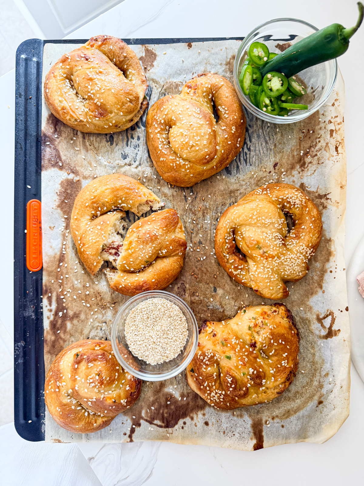 Jalapeño Popper Stuffed Soft Pretzels