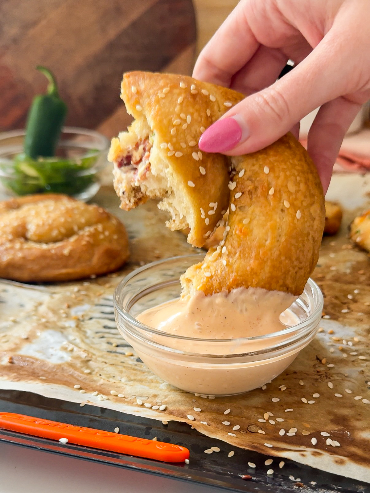 Jalapeño Popper Stuffed Soft Pretzels