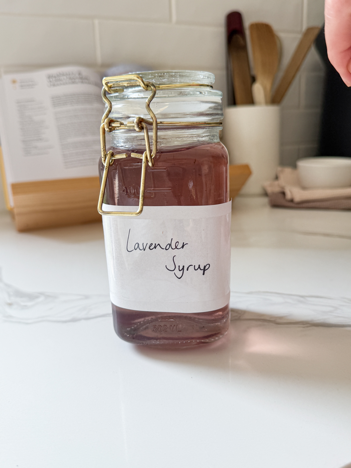 Homemade Lavender Syrup for Matcha