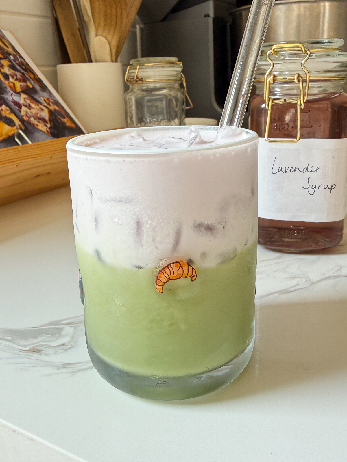 Homemade Lavender Syrup for Matcha