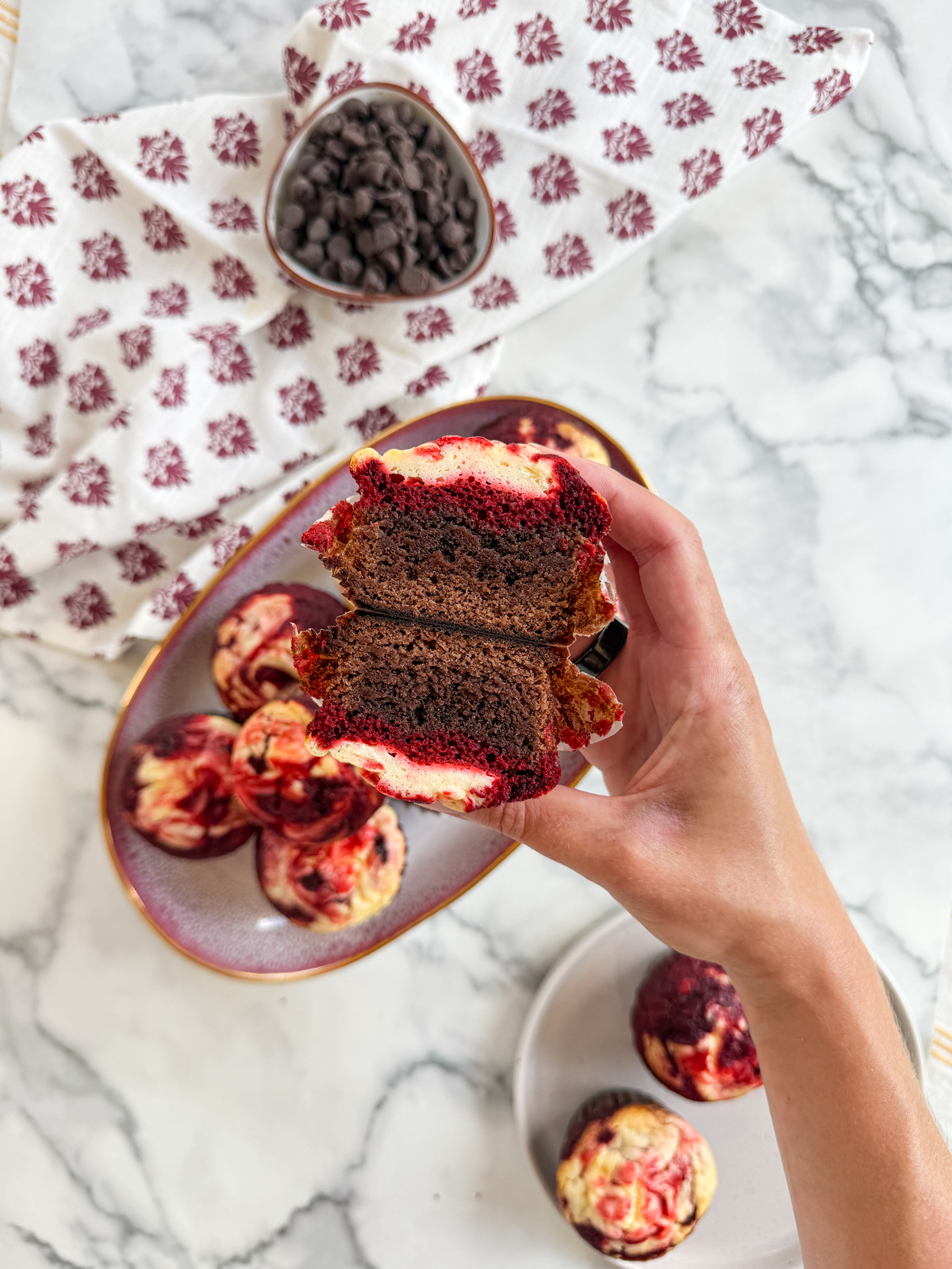 Red Velvet Cheesecake Brownie Cups