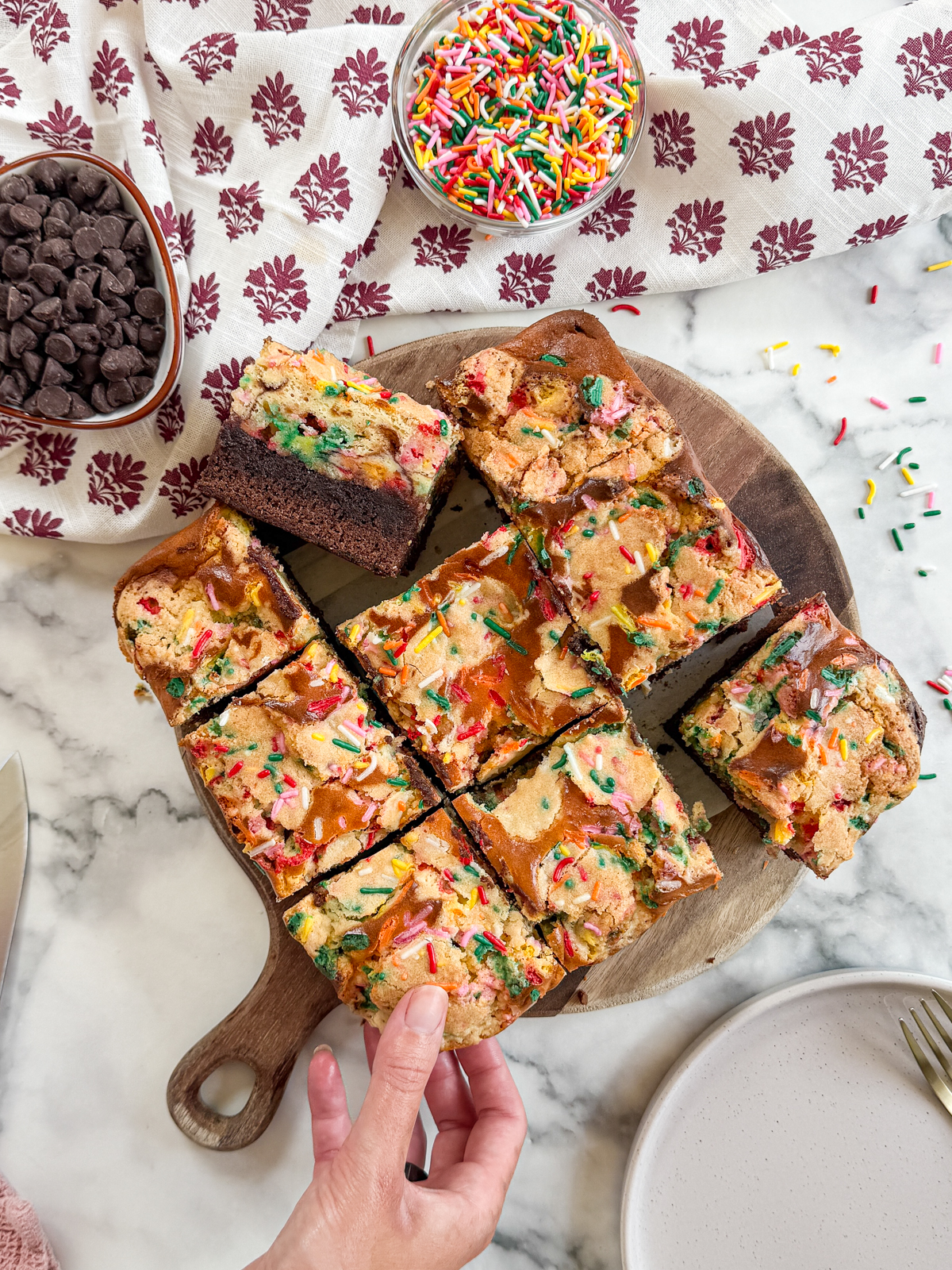 Funfetti Cookie Dough Cheesecake Brownies