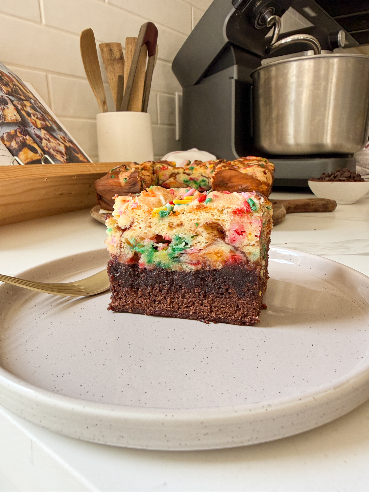 Funfetti Cookie Dough Cheesecake Brownies